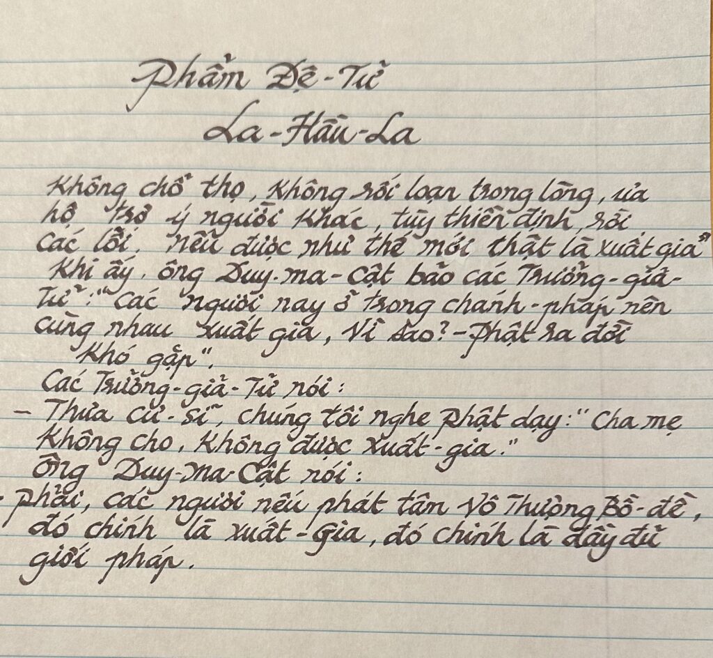 Duy Ma cật dạy dổ La hầu la 2