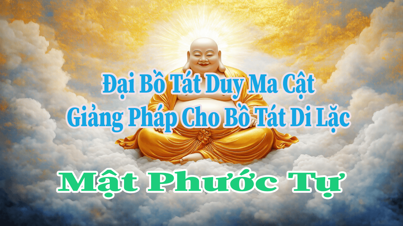 đại bồ tát duy ma cật thuyết giảng pháp cho bồ tát di lặc mật phước tự