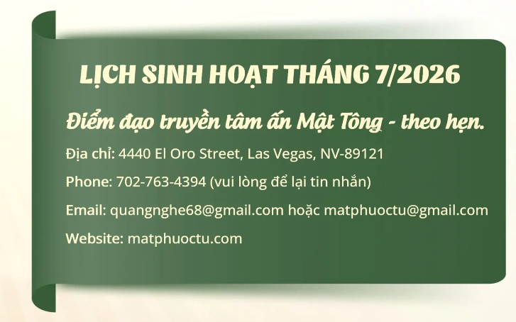 lịch sinh hoạt tháng 7 2026