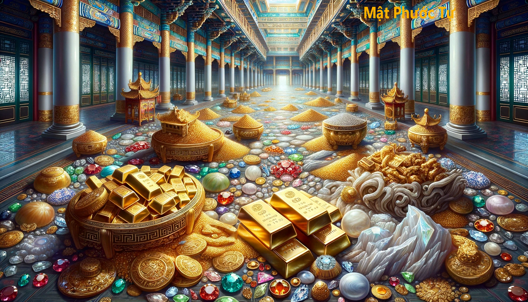 mật phước tự vàng bạc đầy sân