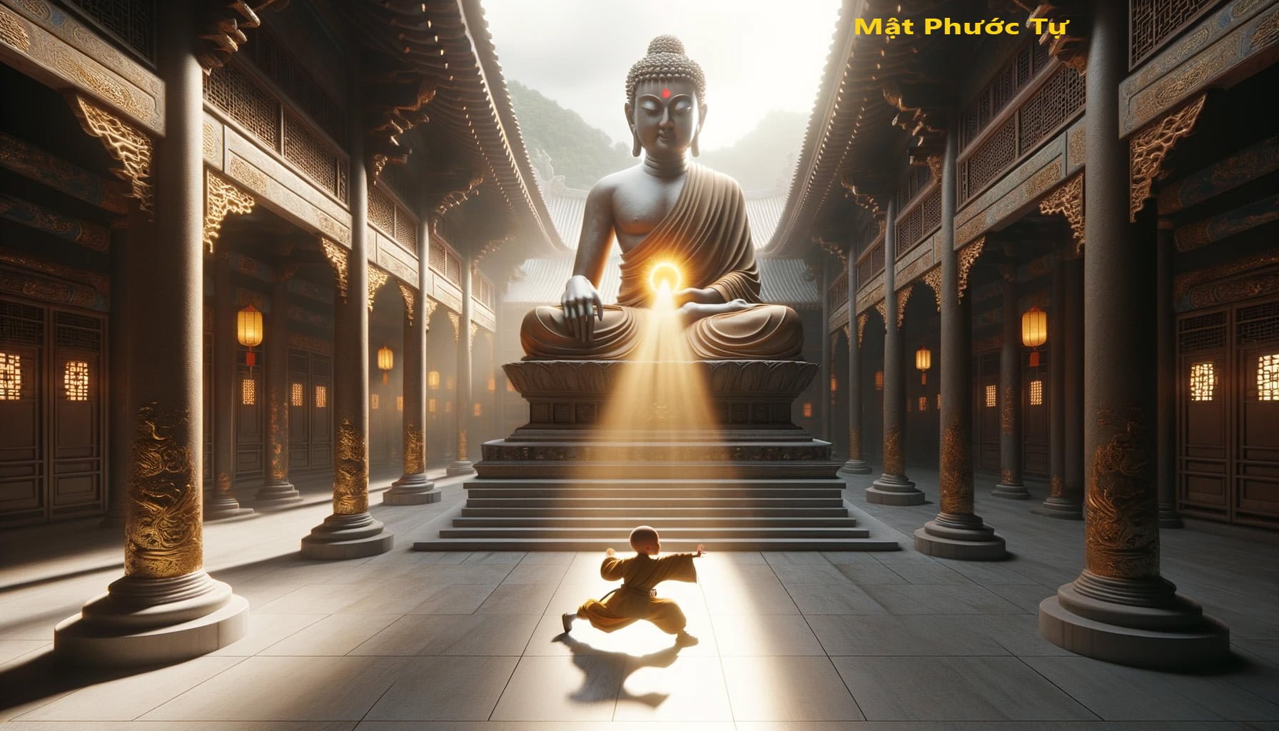 Mật phước tự phép điểm đạo biểu diễn phật quyền